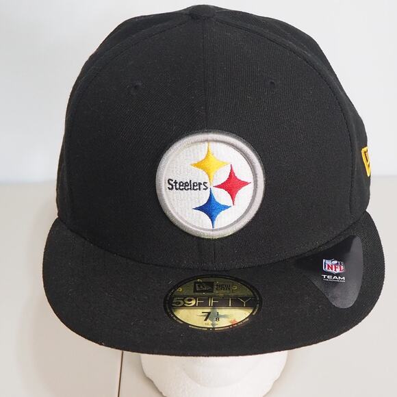 Pittsburgh Steelers New Era 59Fifty Fitted Unisex Size 7 1/8 NFL Hat - Picture 1 of 9